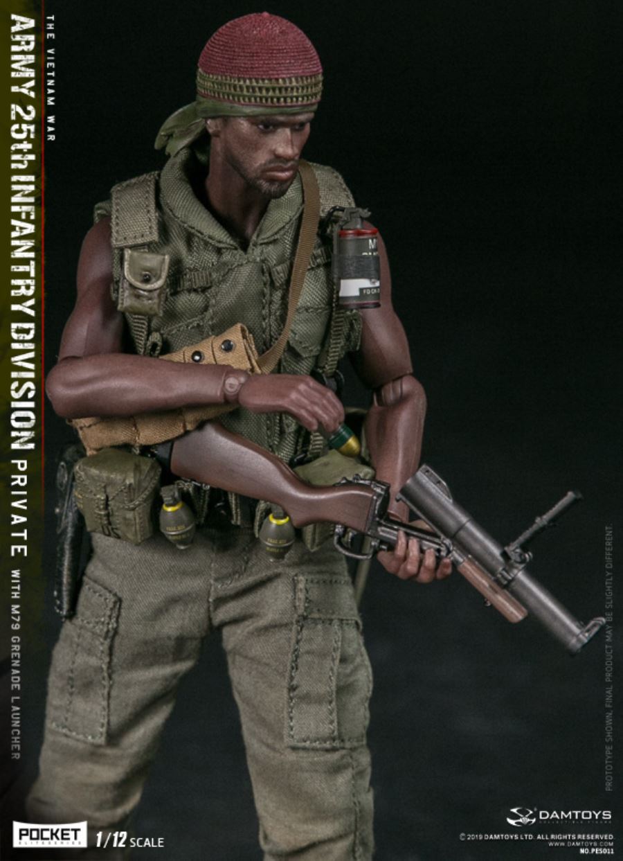 1/12 POCKET ELITE SERIES -  ARMY 25th Infantry Division Private WITH M79 GRENADE LAUNCHER