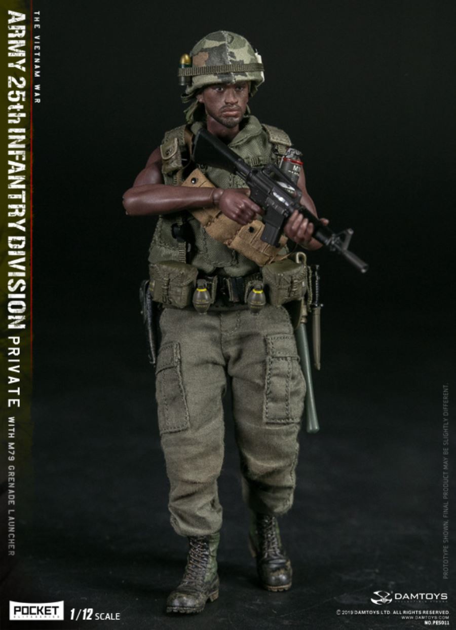 1/12 POCKET ELITE SERIES -  ARMY 25th Infantry Division Private WITH M79 GRENADE LAUNCHER