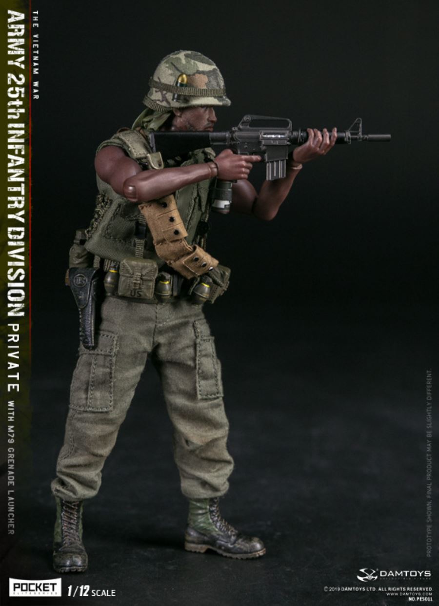 1/12 POCKET ELITE SERIES -  ARMY 25th Infantry Division Private WITH M79 GRENADE LAUNCHER