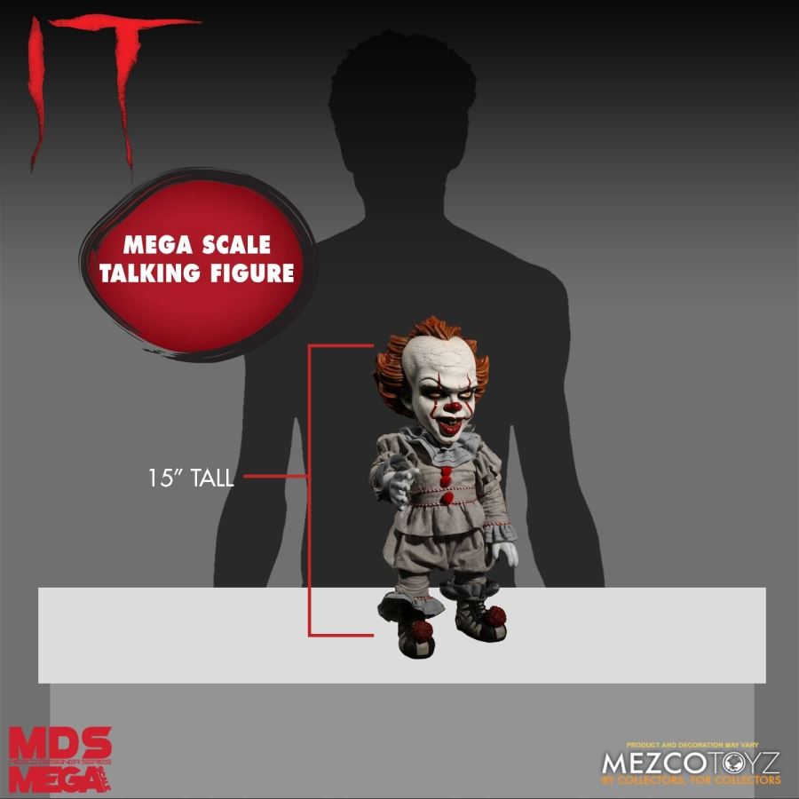 Mezco Designer Series Mega Scale Talking Pennywise Figure (IT)
