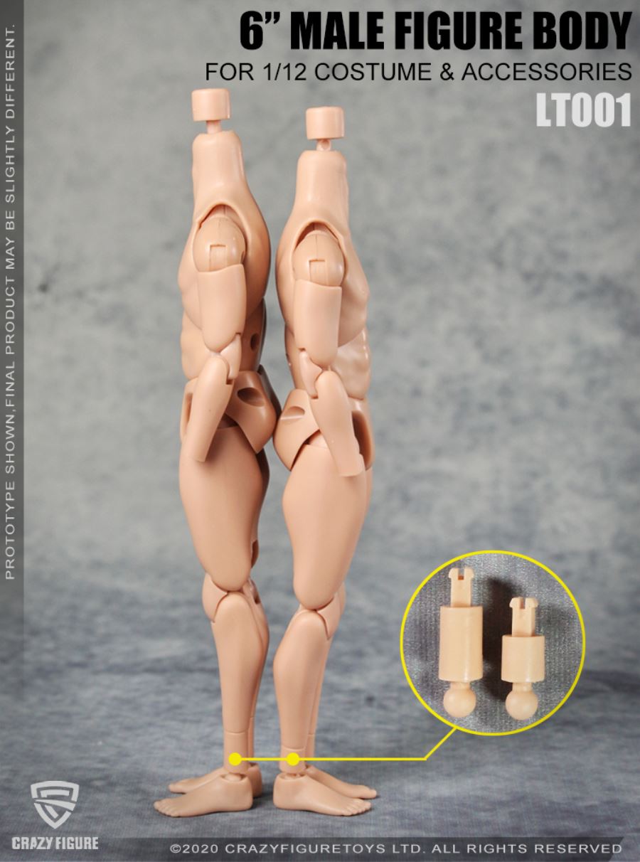 1/12  The head carves the multi joint movable male body (LT001)