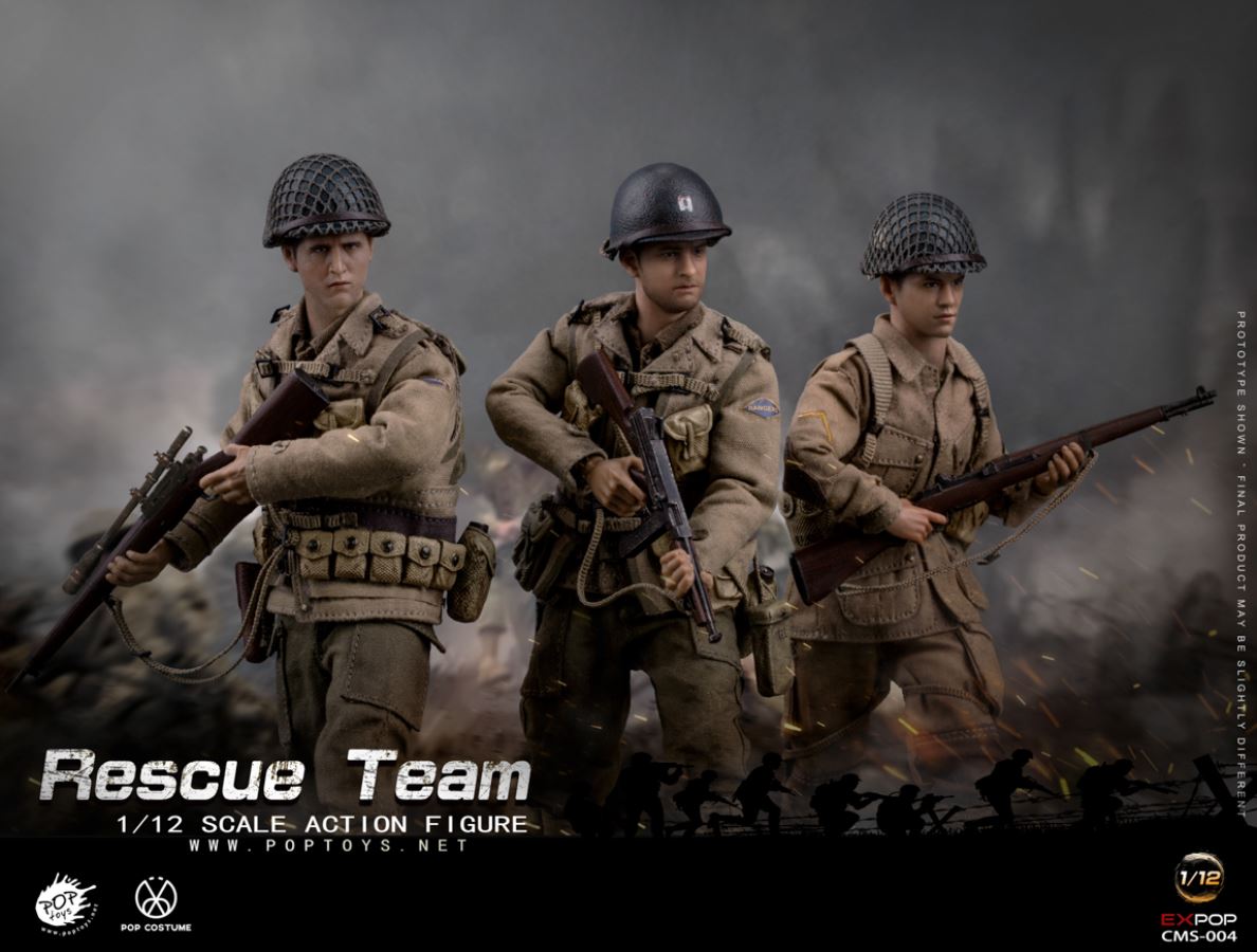 1/12 CMS004 WWII US Rescue Squad Captain/Shooter/Soldier