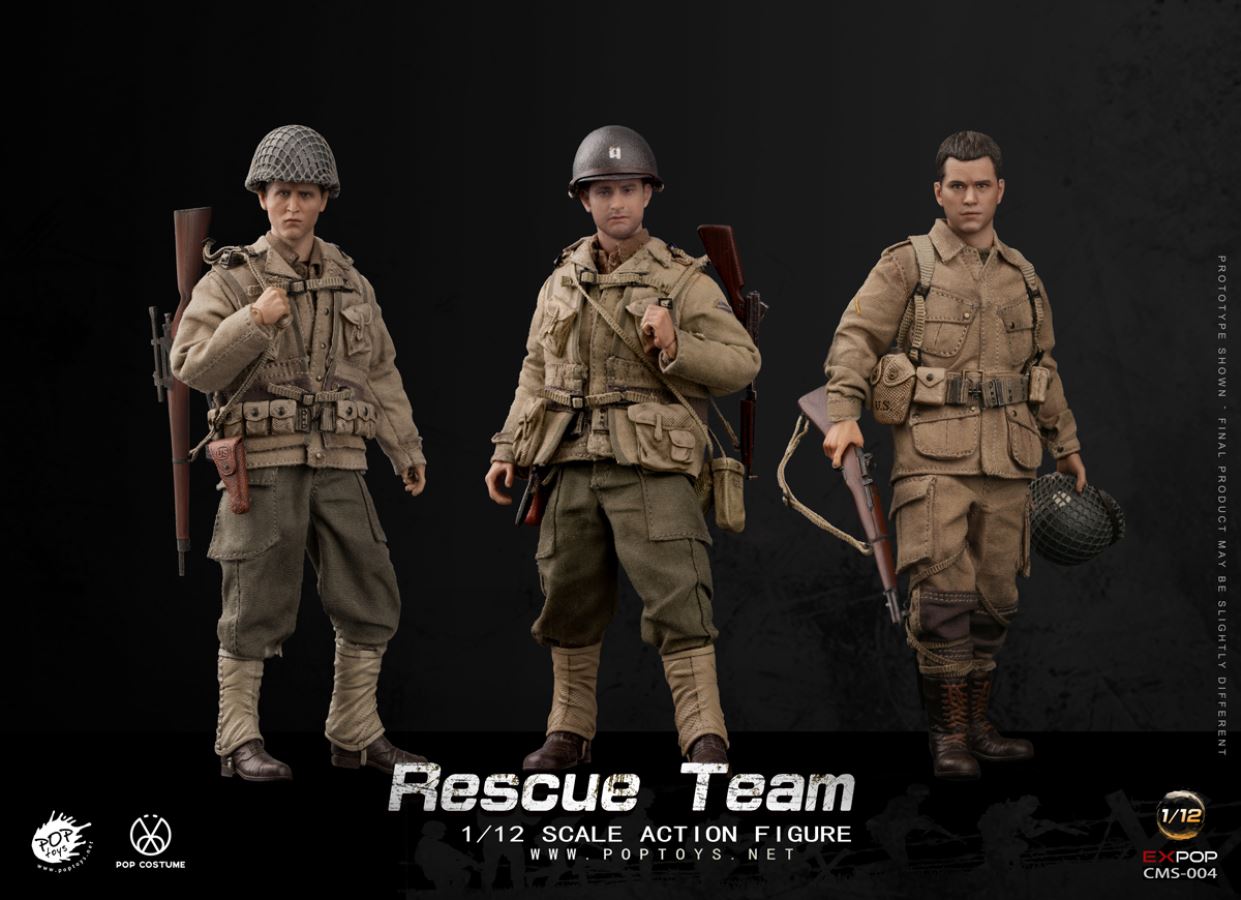 1/12 CMS004 WWII US Rescue Squad Captain/Shooter/Soldier