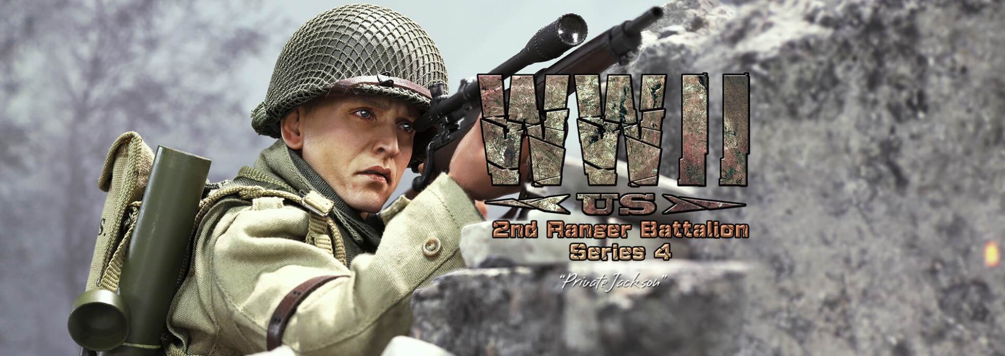 A80144 WWII US 2nd Ranger Battalion Series 4 Private Jackson 1/6
