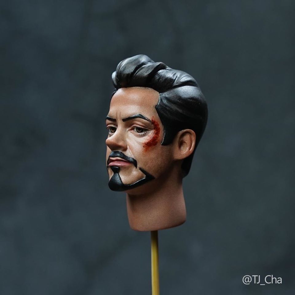 B Man Headsculpt Battle damage Tony