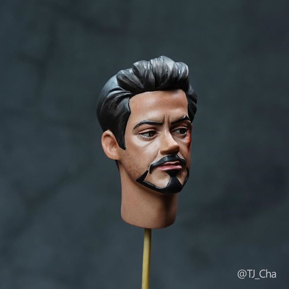 B Man Headsculpt Battle damage Tony