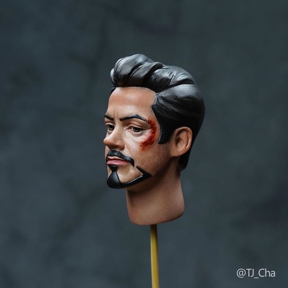 B Man Headsculpt Battle damage Tony