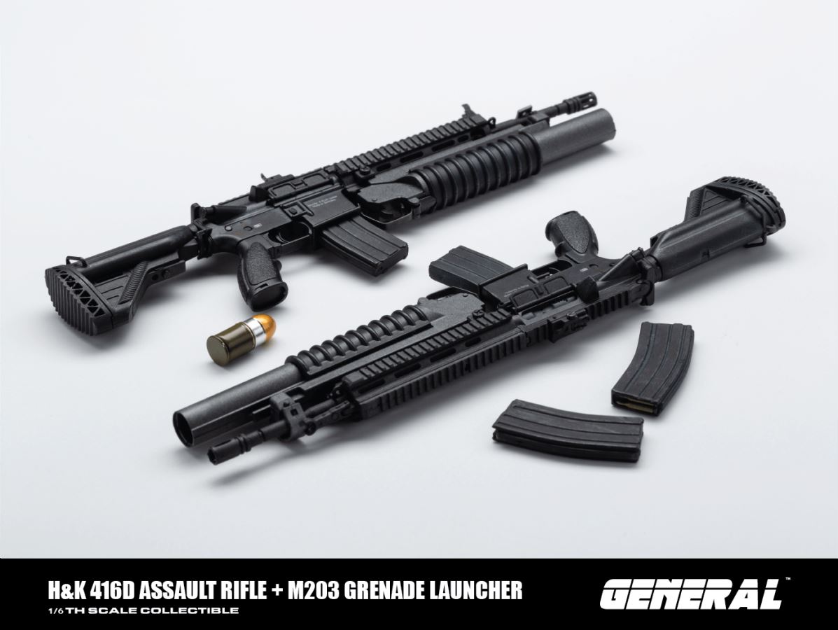 1/6 scale HK416D assault rifle + howitzer model (GA-001)