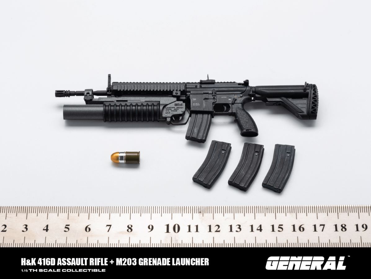 1/6 scale HK416D assault rifle + howitzer model (GA-001)