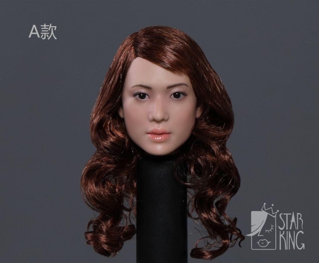 1/6 Asian beauty head carving second shot [SK002]-4 hairstyles