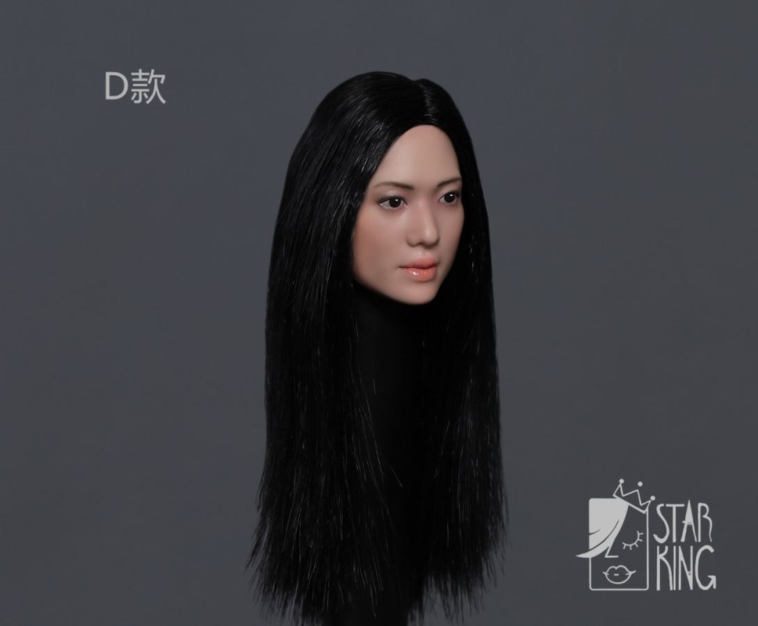 1/6 Asian beauty head carving second shot [SK002]-4 hairstyles