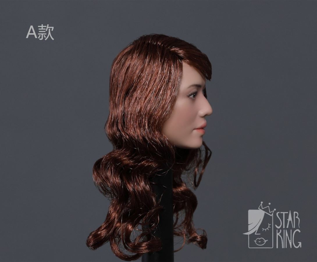 1/6 Asian beauty head carving second shot [SK002]-4 hairstyles
