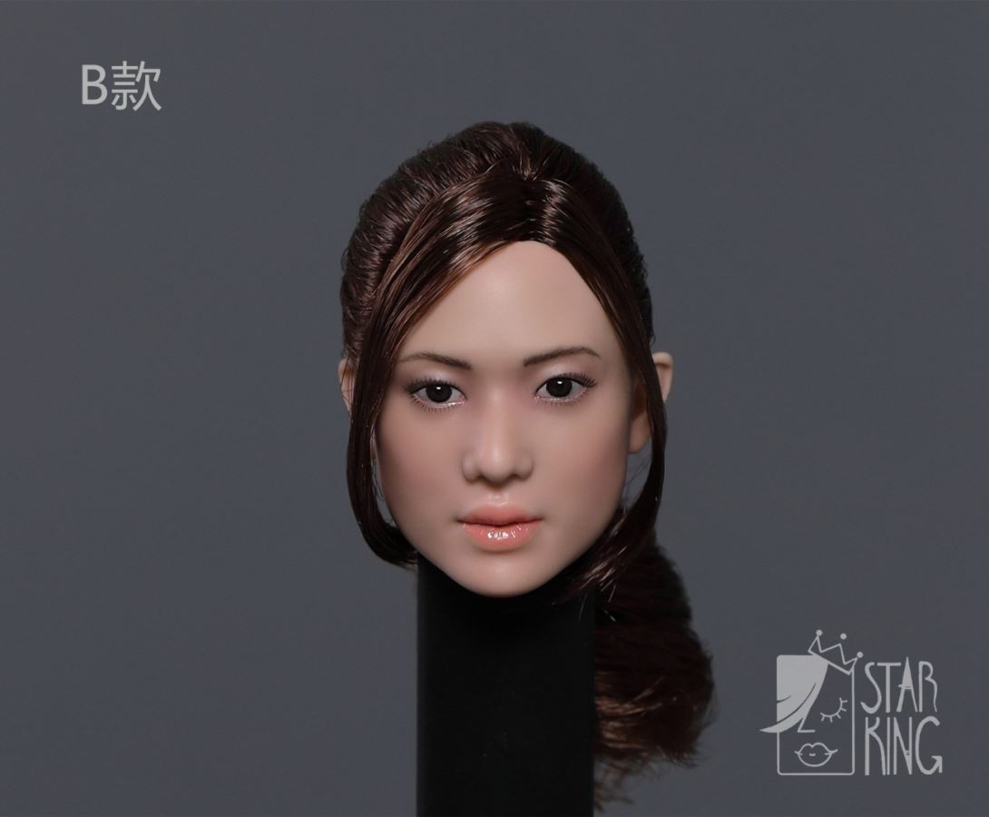 1/6 Asian beauty head carving second shot [SK002]-4 hairstyles