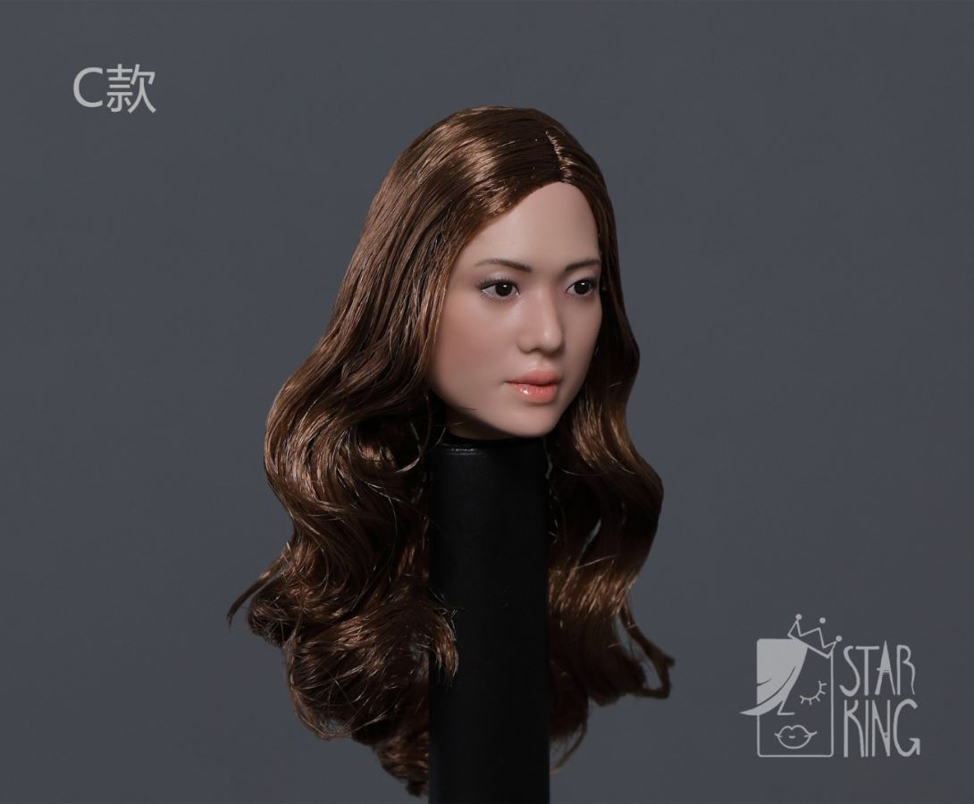 1/6 Asian beauty head carving second shot [SK002]-4 hairstyles