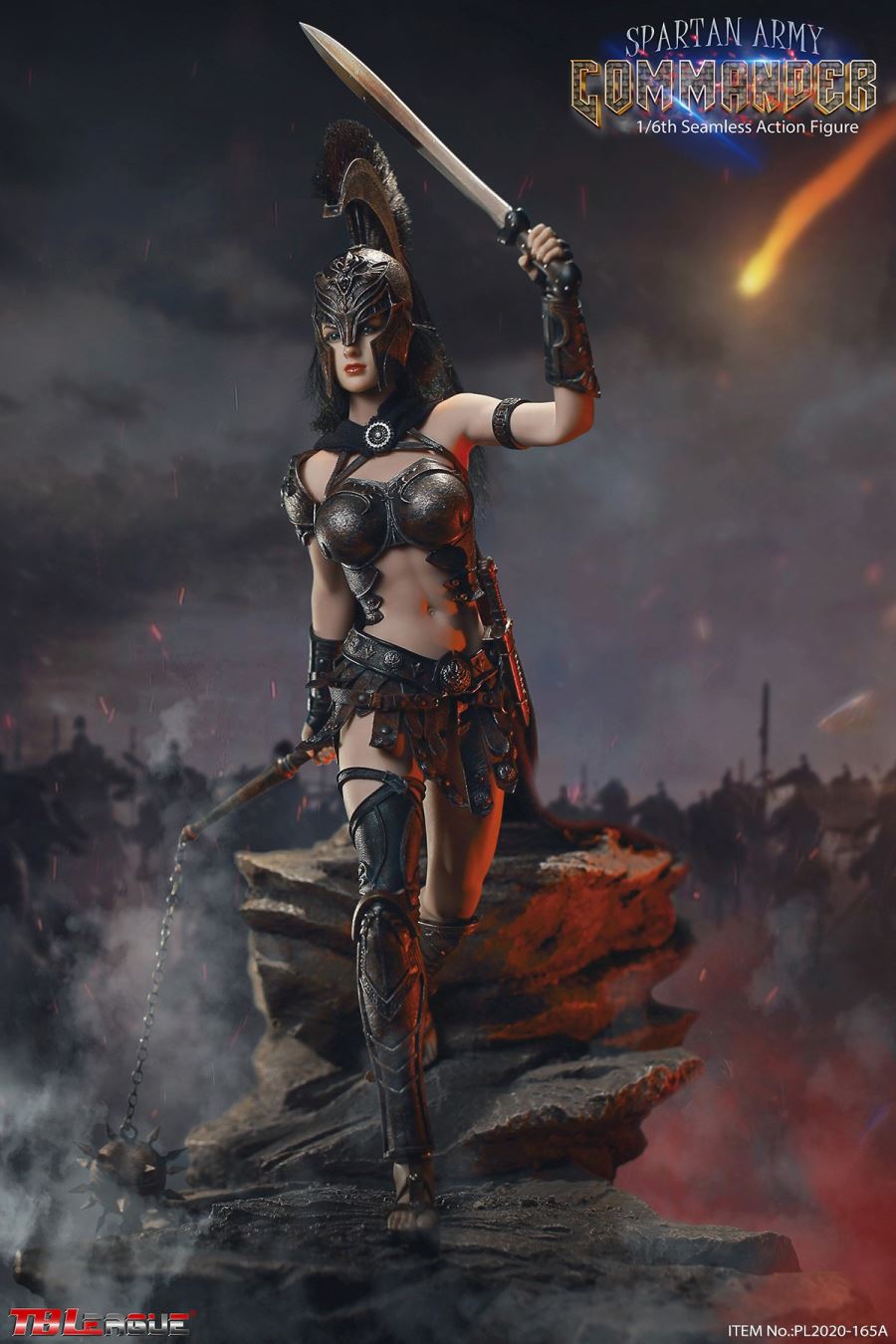 Spartan Army Commander 1/6 PL2020-165A (Black Commander)