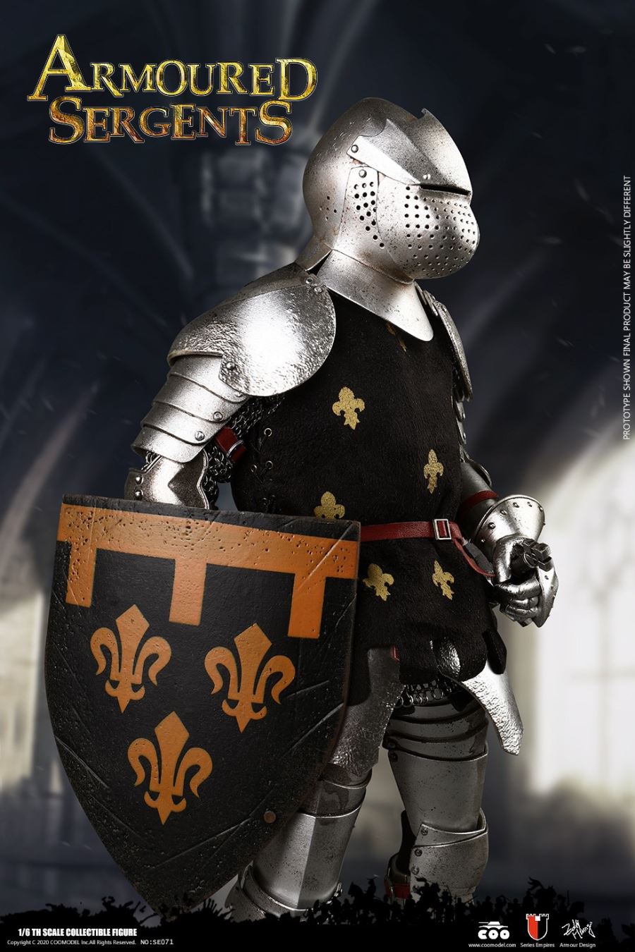 NO.SE071 1/6 SERIES OF EMPIRES (DIE-CAST ALLOY) - ARMORED SERGENT (REAL CHAIN ARMOR DISPLAY SET)
