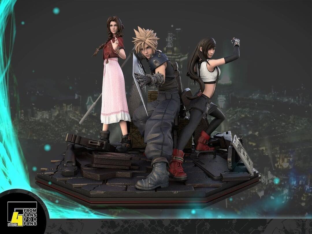 Final Fantasy 7 Remake Cloud, Aerith, Tifa Diorama GK Resin Statue