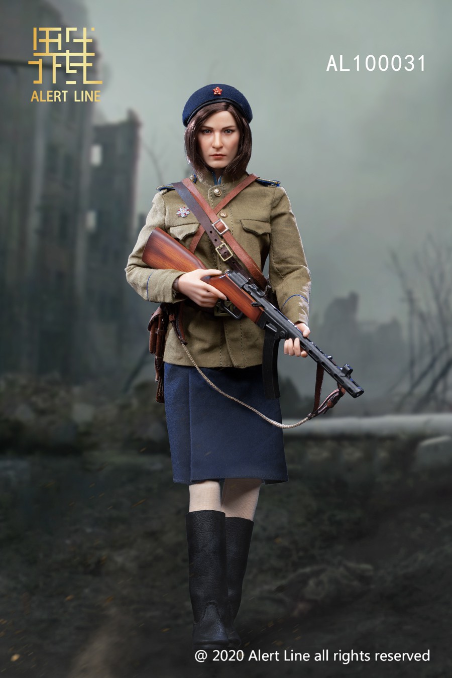 1/6 WWII Soviet female medical soldier