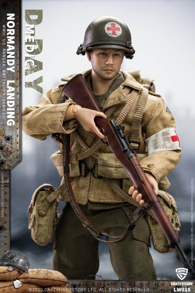 1/12  WWII U.S. Rangers On D-Day Medic