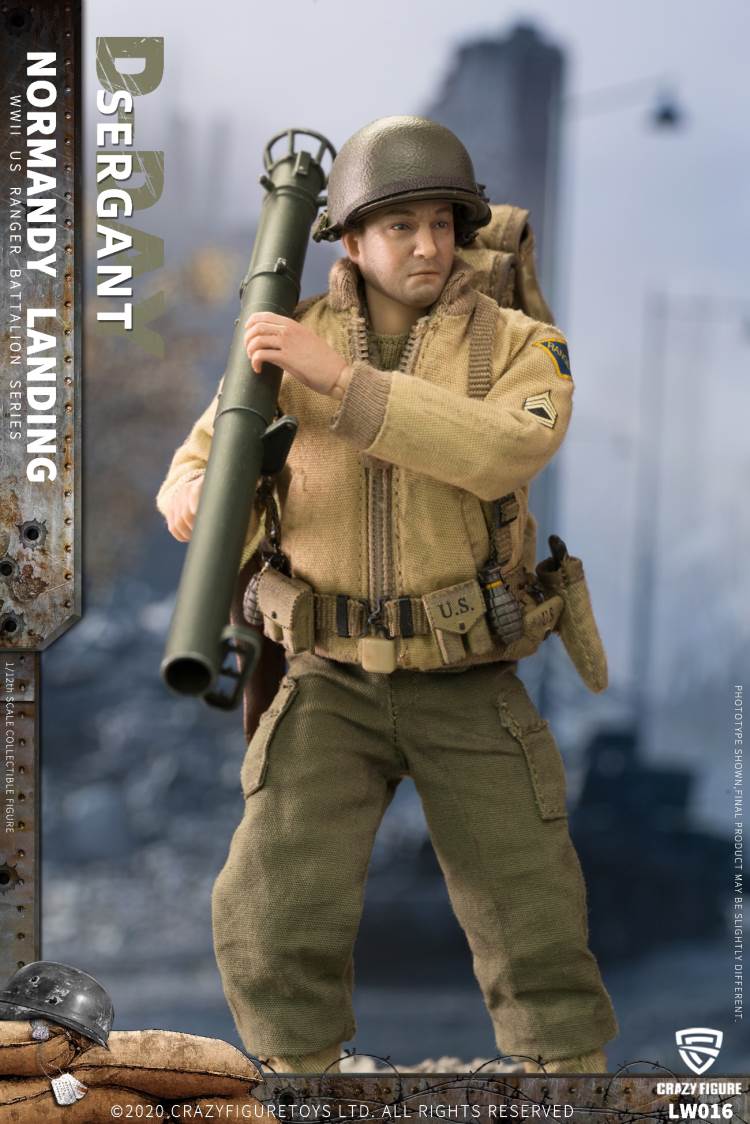 1/12  WWII U.S. Rangers On D-Day   Sergant