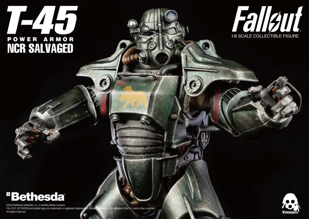 1/6 Fallout : T-45 NCR Rescue Power Armor NCR SALVAGED