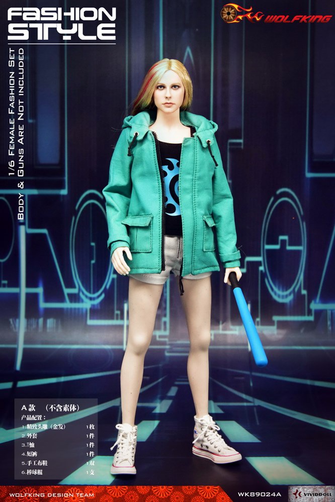 1/6 European and beautiful star head sculpt costume set