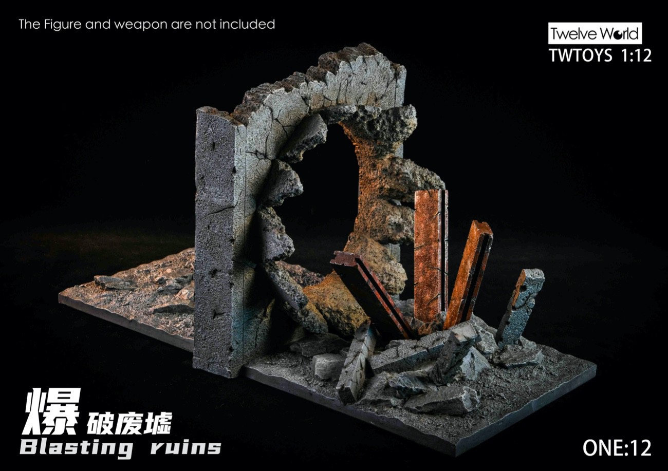 Blasting ruins scene platform
