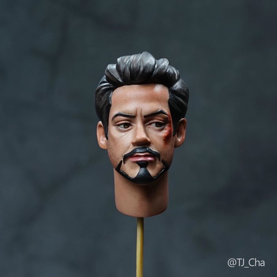 B Man Headsculpt Battle damage Tony