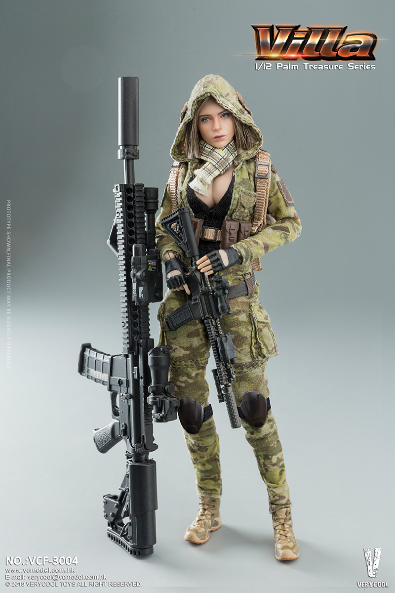 Palm Treasure Series 1/12 MC Camouflage Women Soldier - Villa