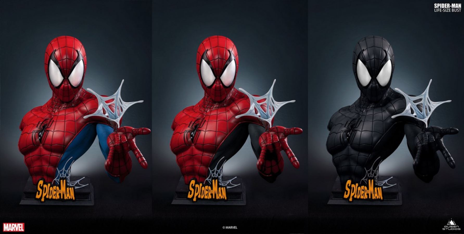 Marvel Spiderman 1/1 Bust (Three Color Versions)