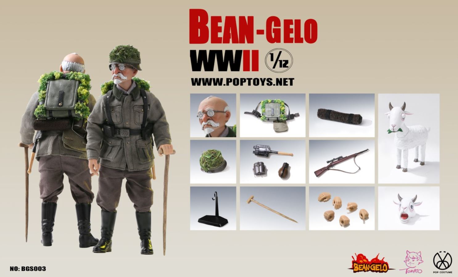 1/12 Bean-Gelo Cartoon World War II