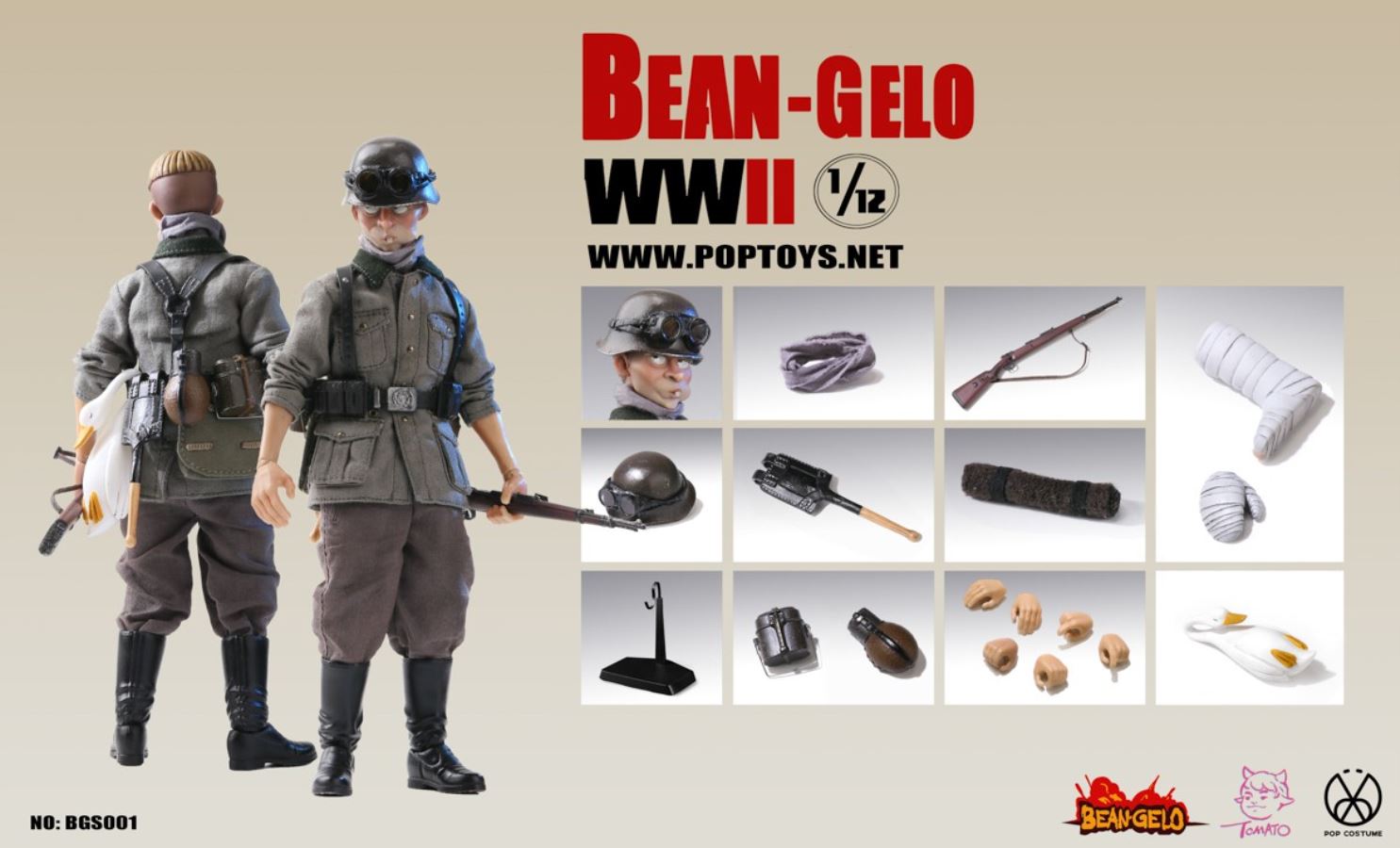 1/12 Bean-Gelo Cartoon World War II