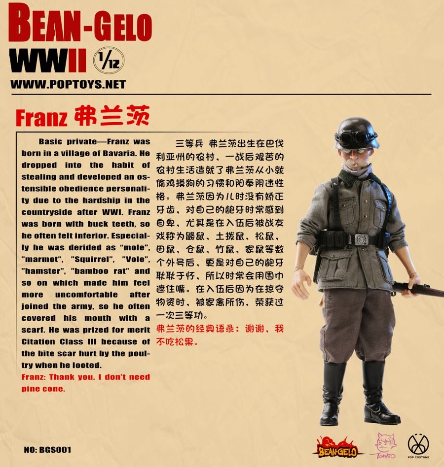 1/12 Bean-Gelo Cartoon World War II