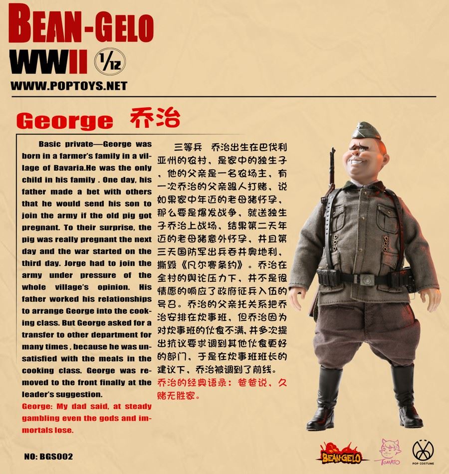 1/12 Bean-Gelo Cartoon World War II