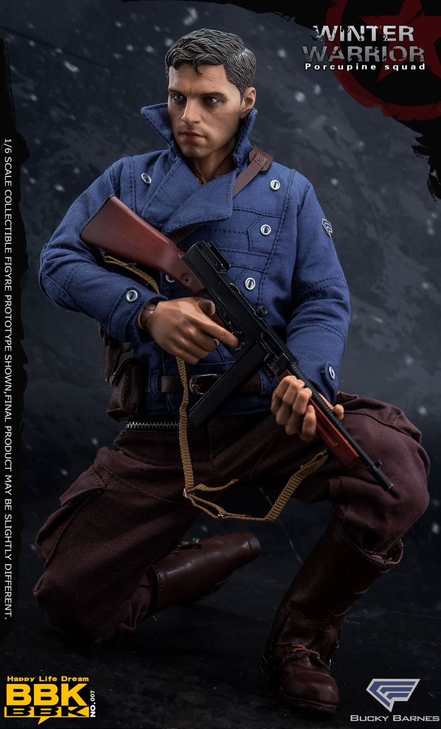1/6 US World War II Porcupine Squad Winter Soldier - Barnes (BBK07)