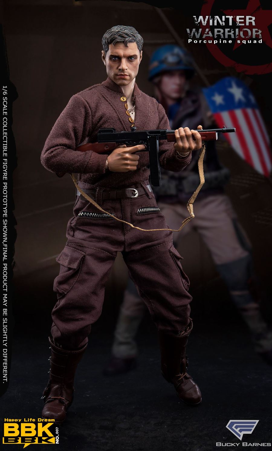 1/6 US World War II Porcupine Squad Winter Soldier - Barnes (BBK07)