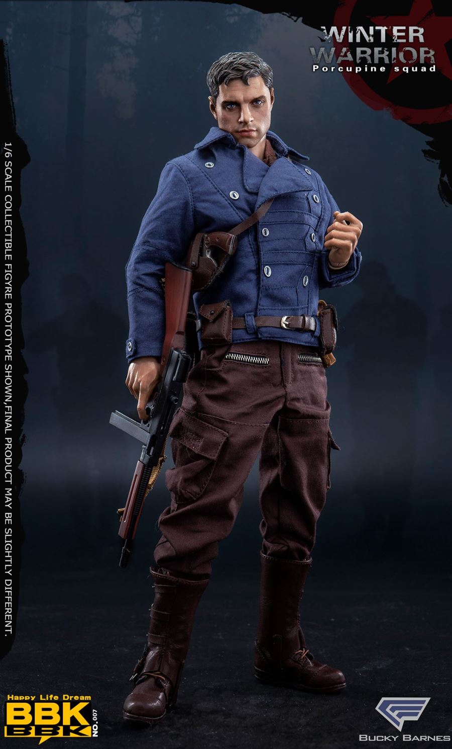 1/6 US World War II Porcupine Squad Winter Soldier - Barnes (BBK07)