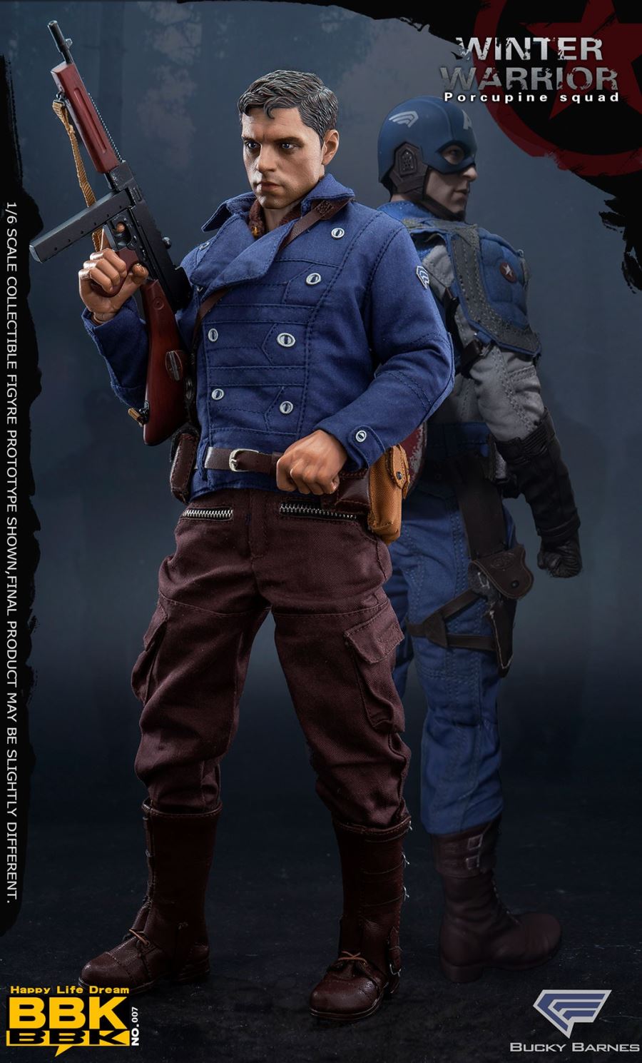 1/6 US World War II Porcupine Squad Winter Soldier - Barnes (BBK07)