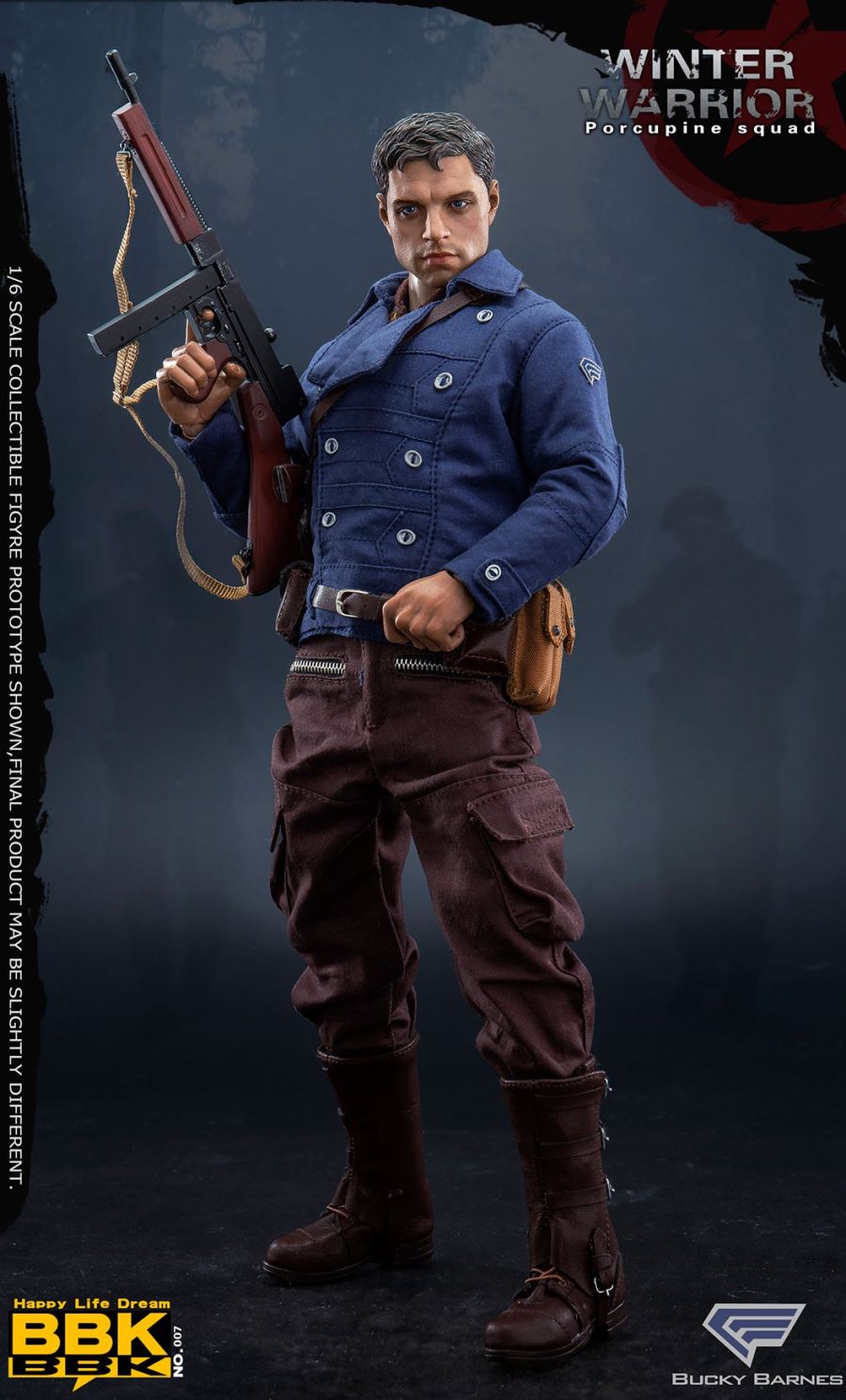 1/6 US World War II Porcupine Squad Winter Soldier - Barnes (BBK07)