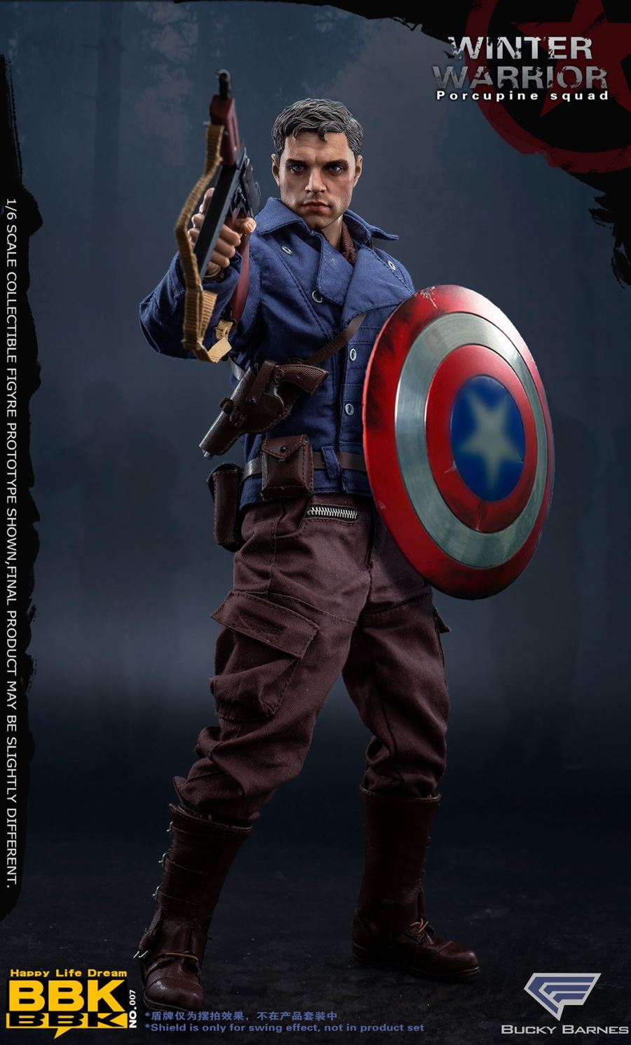 1/6 US World War II Porcupine Squad Winter Soldier - Barnes (BBK07)