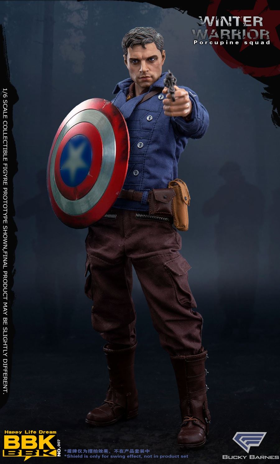 1/6 US World War II Porcupine Squad Winter Soldier - Barnes (BBK07)