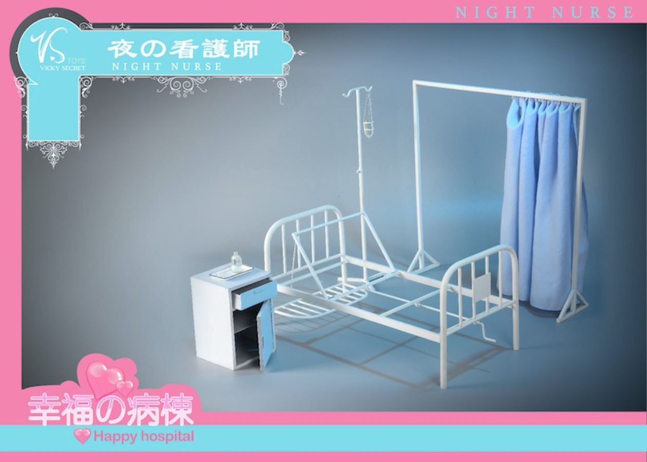 1/6 Happy Hospital Bed Nurse Scene