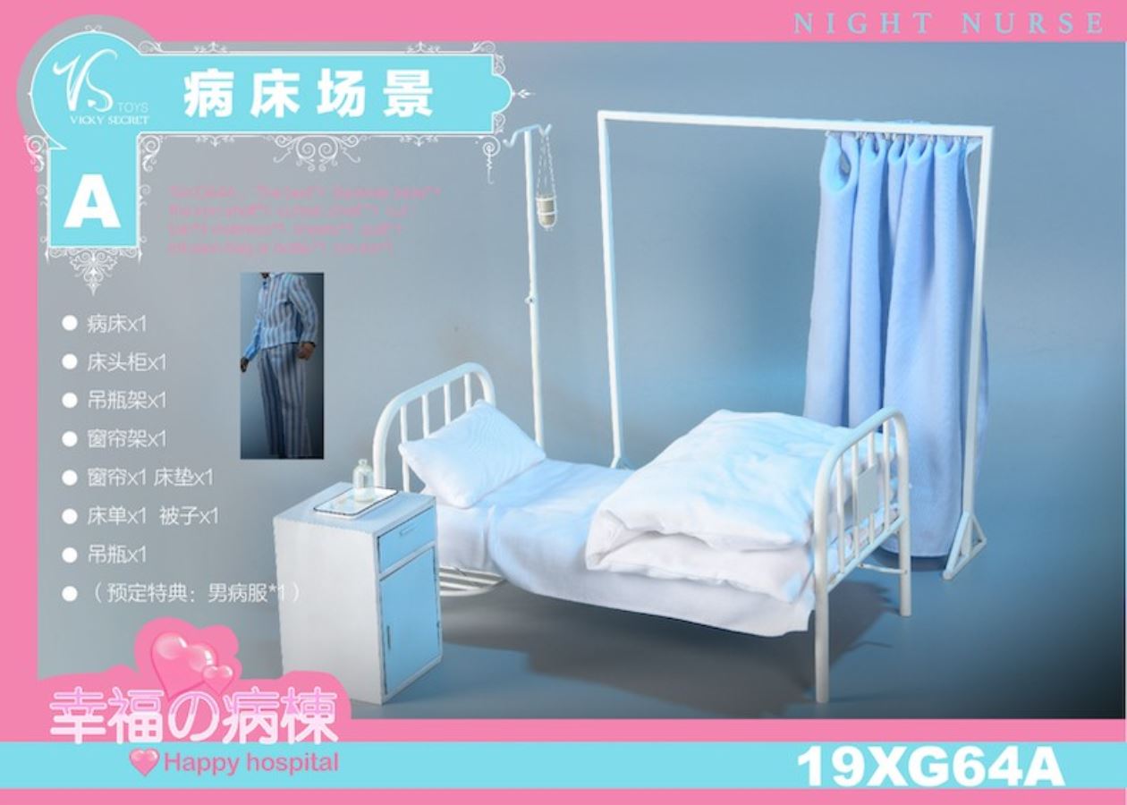 1/6 Happy Hospital Bed Nurse Scene