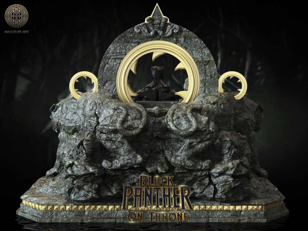 Black Panther on Throne