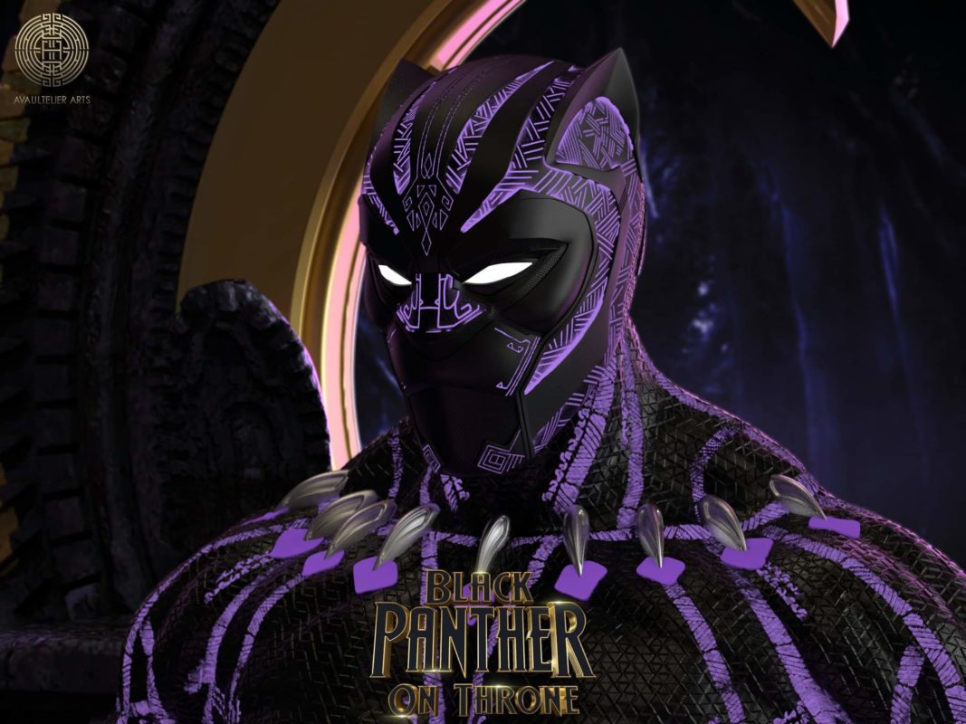Black Panther on Throne