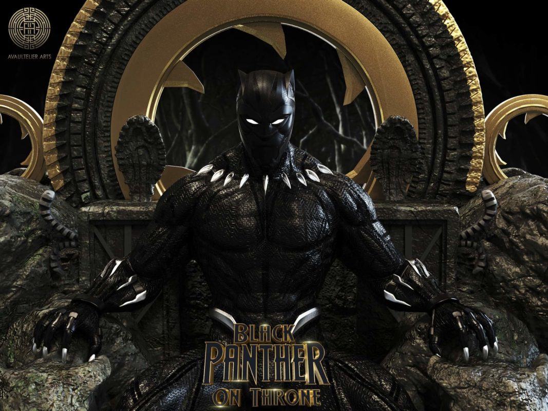 Black Panther on Throne