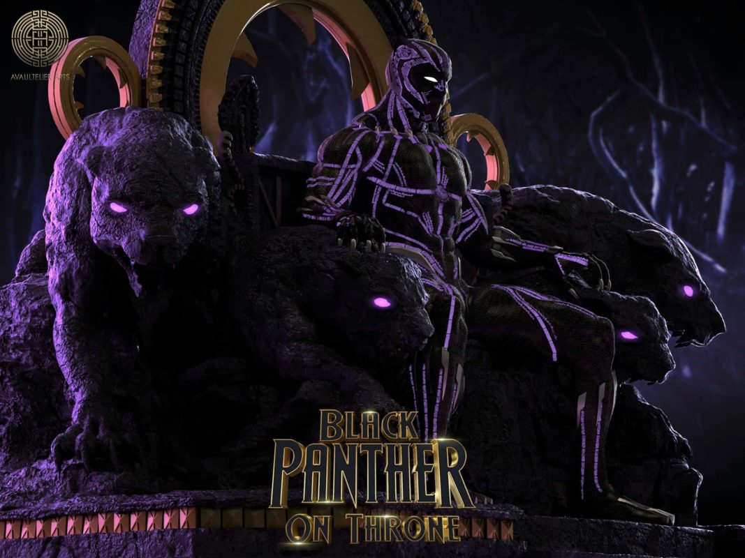 Black Panther on Throne