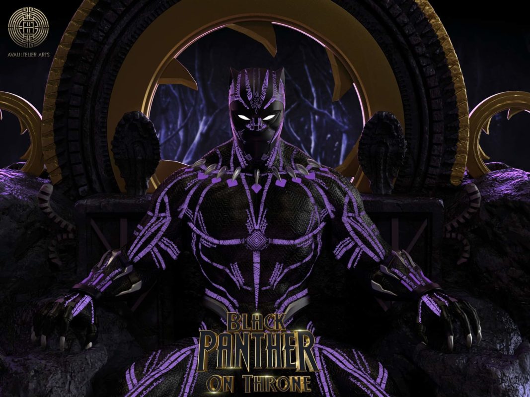 Black Panther on Throne