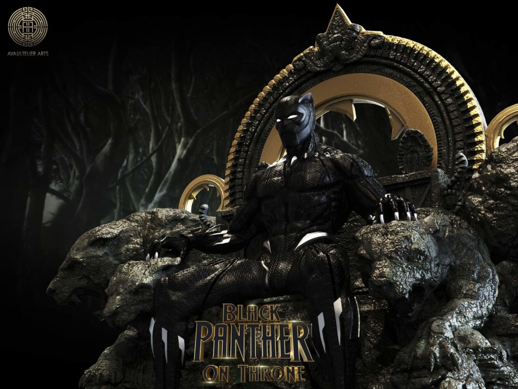 Black Panther on Throne