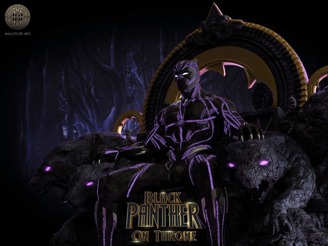 Black Panther on Throne